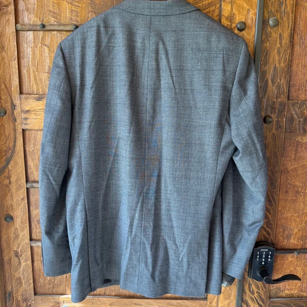 Jos. A. Bank 1905 Blazer Mens 46R Gray Glen Plaid Slim Fit Sport Coat